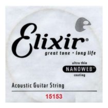 80/20 Bronze Acoustic Guitar String with Nanoweb Coating - .053