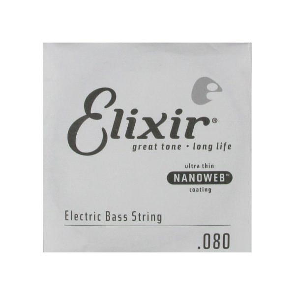 Nickel Plated Steel Electric Bass Guitar String with Nanoweb Coating - .080