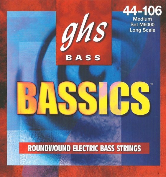 4-String Bassics, Nickel-Plated Electric Bass Strings - Medium (.044-.106)