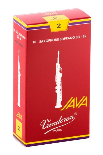 Soprano Sax JAVA Red Reeds Strength 2, Box of 10