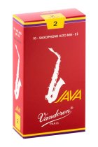 Alto Sax JAVA Red Reeds Strength 2; Box of 10