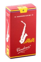 Alto Sax JAVA Red Reeds Strength 4; Box of 10