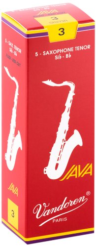 Tenor Sax JAVA Red Reeds Strength 3; Box of 5