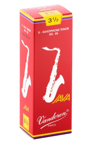 Tenor Sax JAVA Red Reeds Strength 3.5; Box of 5