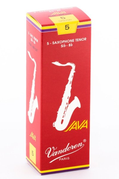 Tenor Sax JAVA Red Reeds Strength 5; Box of 5