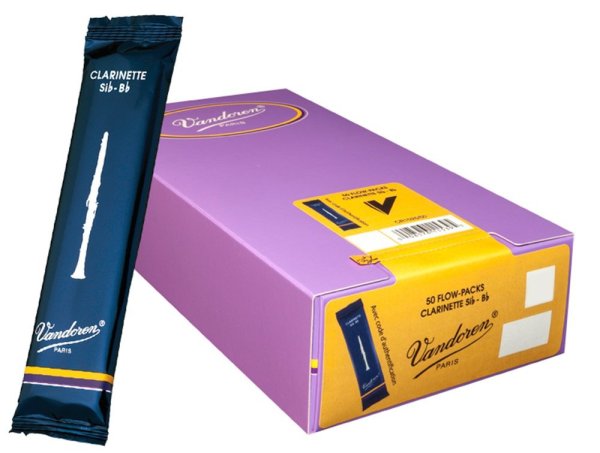 Bb Clarinet Traditional Reeds Strength 2.5; Box of 50