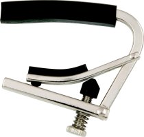 Lite Series, Anodized Aluminum Silver Finish Capo For Steel String Guitar, Silver Finish