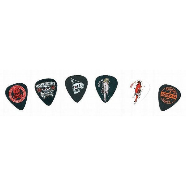 Lucky 13 Picks, Assorted, .60mm, 6/Player's Pack