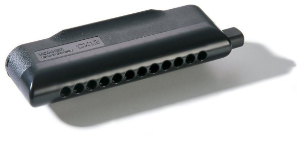 CX-12 Black Chromatic Harmonica, Key of F