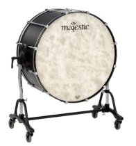 32″ x 18″ Concert Bass Drum With Full Tilting Stand, Black