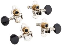 Sta-Tite Ukulele Tuners, Nickel with Black Buttons