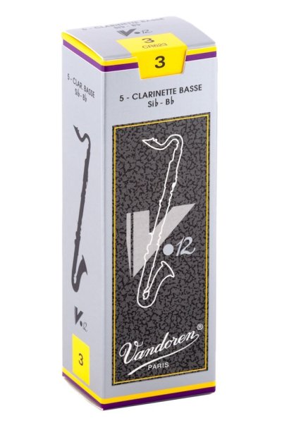 Bass Clarinet V.12 Reeds Strength 3; Box of 5