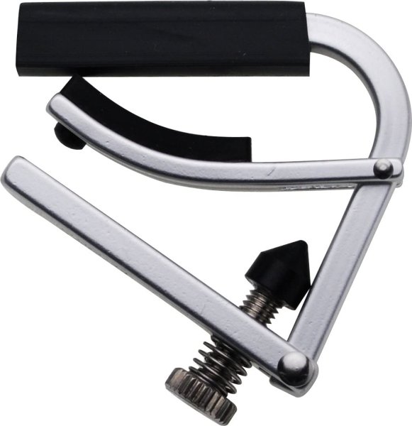 Lite Series, Anodized Aluminum Silver Finish Capo For Banjo/Mandolin, Silver Finish