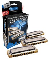 Blues Harp Harmonica, Pro Pack, Keys of C, G, and A Major