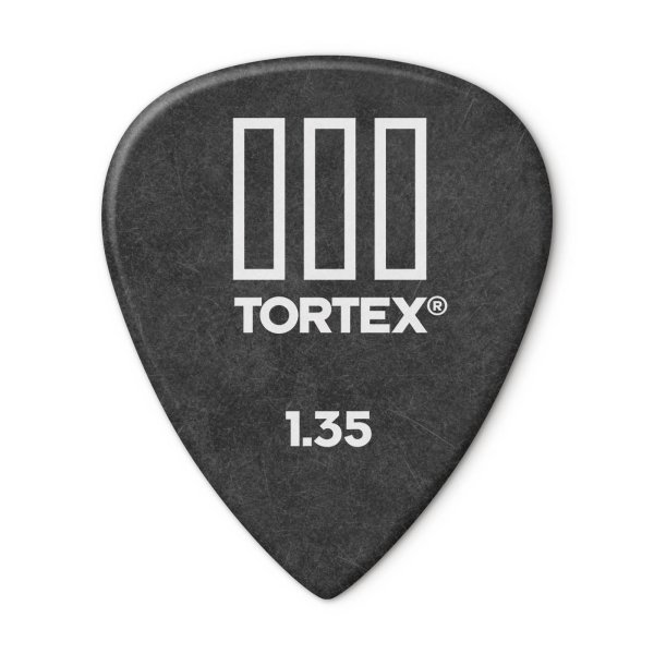 Black 1.35mm Tortex® T III Guitar Pick (12/pack)