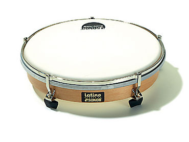 Latino Frame Drum with tunable plastic head, 10" (25 cm)