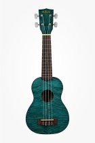 Blue Exotic Mahogany Soprano Ukulele