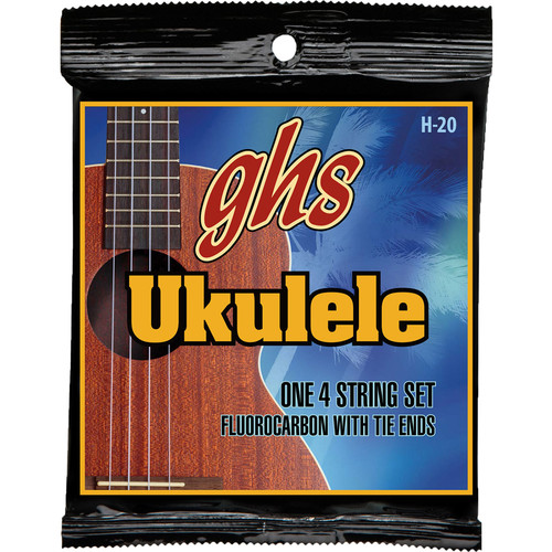 Soprano/Concert Fluorocarbon Ukulele Strings (4-String Set, Tie End, 26 - 35)