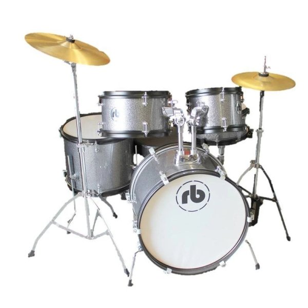 Junior 5-Piece Drum Kit With Throne, Sparkle Grey