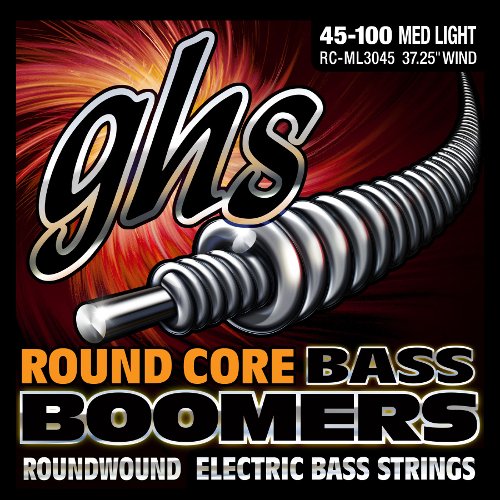 Round Core Boomers Medium/Light Electric Bass Strings (45-100)