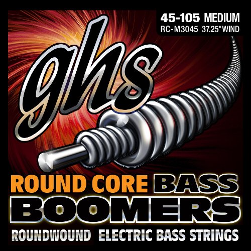 Round Core Boomers Medium Electric Bass Strings (45-105)