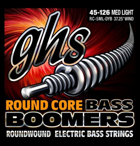 Round Core Boomers Medium/Light Electric Bass Strings (30-126)