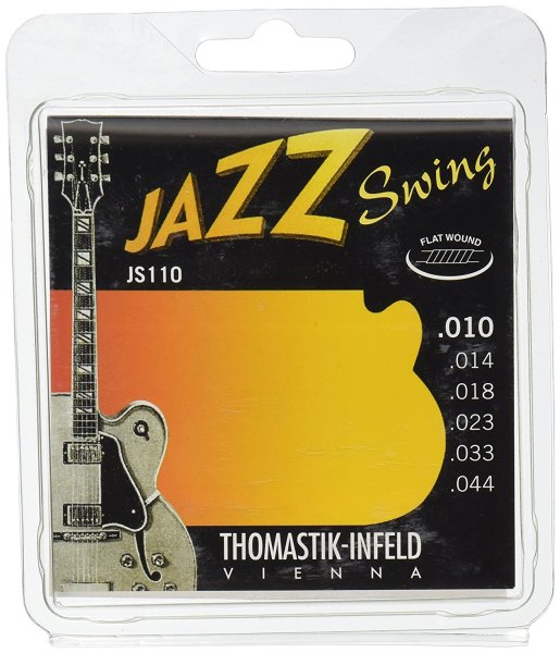 Thomastik Infeld Jazz Guitar Swing Series 6 String Set - Pure Nickel Flat Wounds E, B, G, D, A, E Se