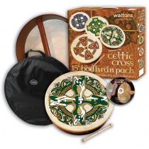 15″ Bodhrán Drum Pack, Gaelic Cross