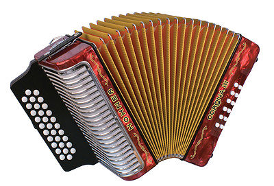 Corona III G-C-F Pearl Red Accordion