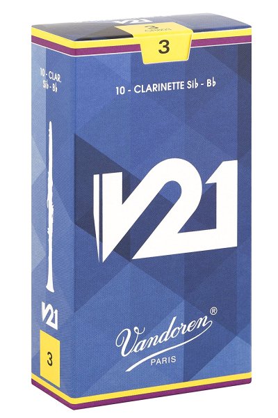 Bb Clarinet V21 Reeds Strength 3; Box of 10