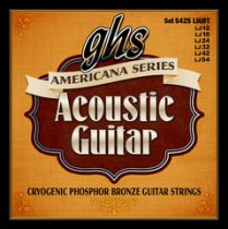 GHS GHS-S425 Americana Series Acoustic - Phosphor Bronze, Light Strings, 012-054 