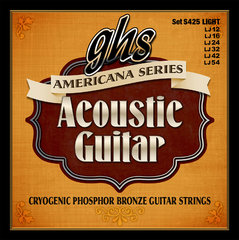 GHS GHS-S425 Americana Series Acoustic - Phosphor Bronze, Light Strings, 012-054