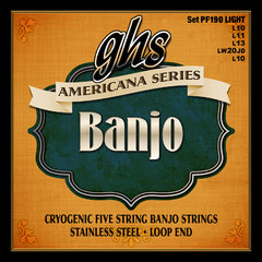 Americana Series Banjo - Cryogenically Treated Stainless Steel, Light Strings