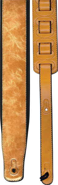 2.8" Soft Leather Guitar Strap W/ Foam Padding Tan