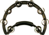 RT1010 Black with Nickel Jingles Tambourine