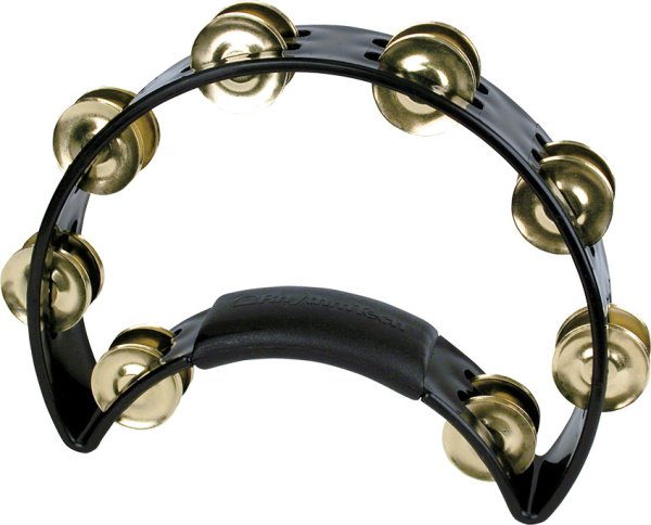 RT1011 Black with Brass Jingles Tambourine