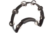 Black with Nickel Jingles Solo Tambourine