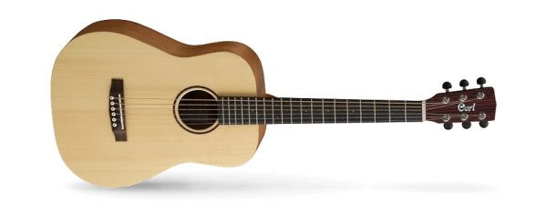 3/4 Earth Mini Acoustic Guitar With Gig Bag, Open Pore