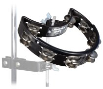 Drum Set Tambourine - Black w/ Nickel Jingles