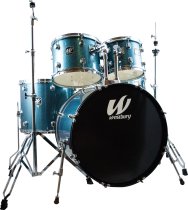 5 Piece Stage Drum Kit With Throne, Aqua Sparkle