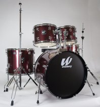 5 Piece Stage Drum Kit With Throne, Ruby Sparkle