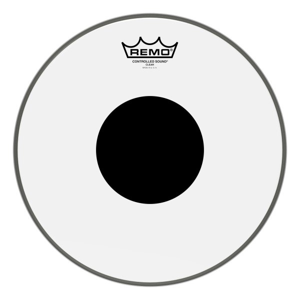 12" Controlled Sound Clear Drum Head With Black Dot