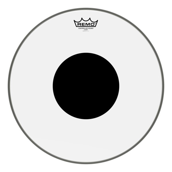 16" Drumhead Controlled Sound Clear Batter, Black Dot