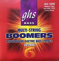 Bass Boomers Roundwound Long Scale Medium Electric Bass Strings - 6-String 030-126.