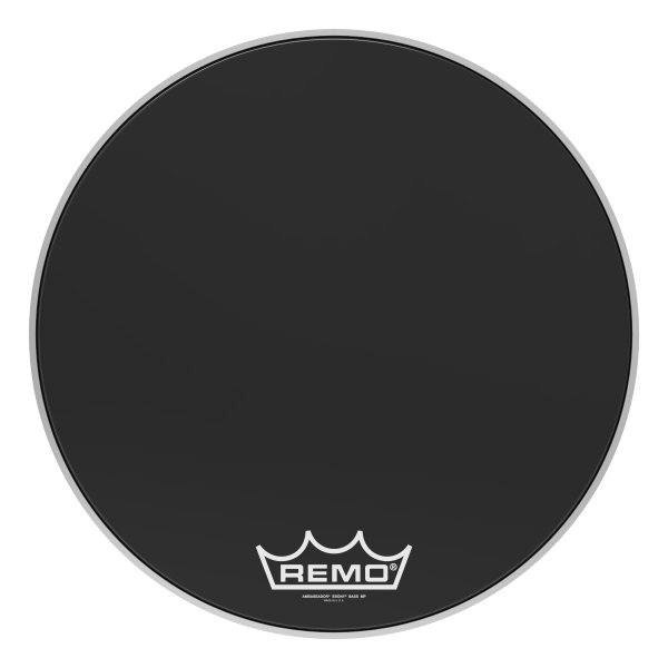 Ambassador® Ebony® Crimplock® Drumhead, 22"