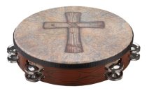 Tambourine Gospel Church Tambourine - Crosswind Sand, 10″