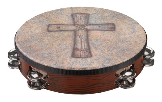 Tambourine Gospel Church Tambourine - Crosswind Sand, 10"