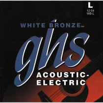 White Bronze Acoustic Guitar Strings - Light (.012-.054)