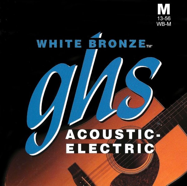 White Bronze Acoustic Guitar Strings - Medium 13-56