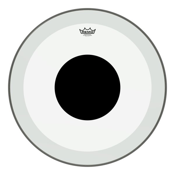 Powerstroke® P3 Clear Black Dot™ Drumhead - Top Black Dot™, 24"